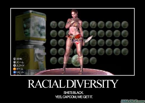 RACIAL DIVERSITY - SHE’S BLACK. YES, CAPCOM, WE GET IT.