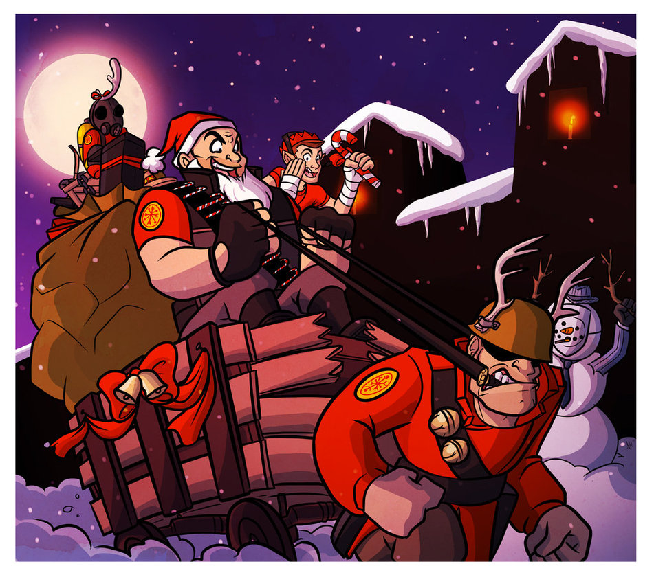 Christmas 2. Тф2 Рождество. Tf2 Рождество. Тф2 Рождество арт. Tf2 Pyro Christmas.